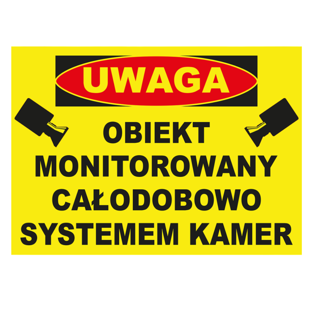 znak obiekt monitorowany 25x35cm