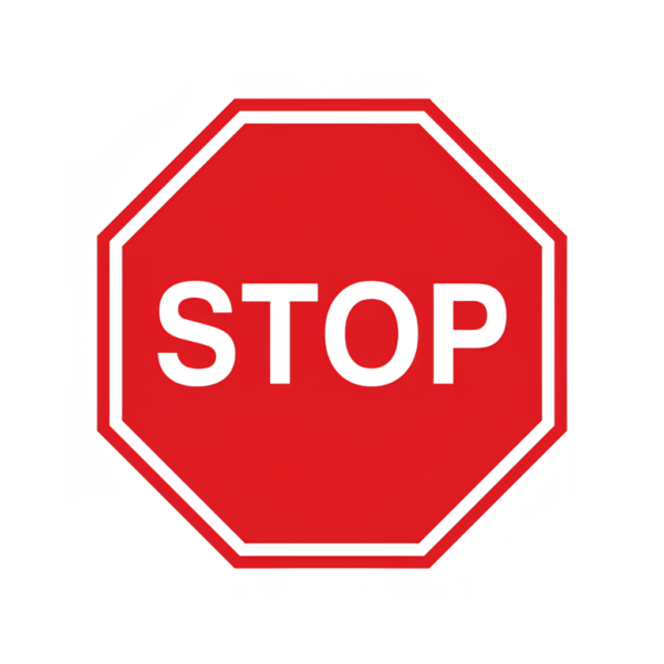 znak stop 33x33cm