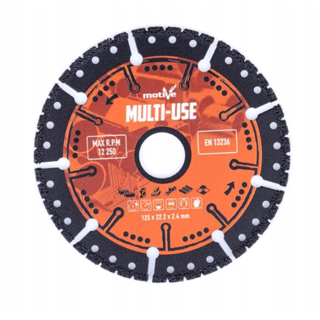 Tarcza diamentowa MULTI-USE segmentowa 125 mm Motive