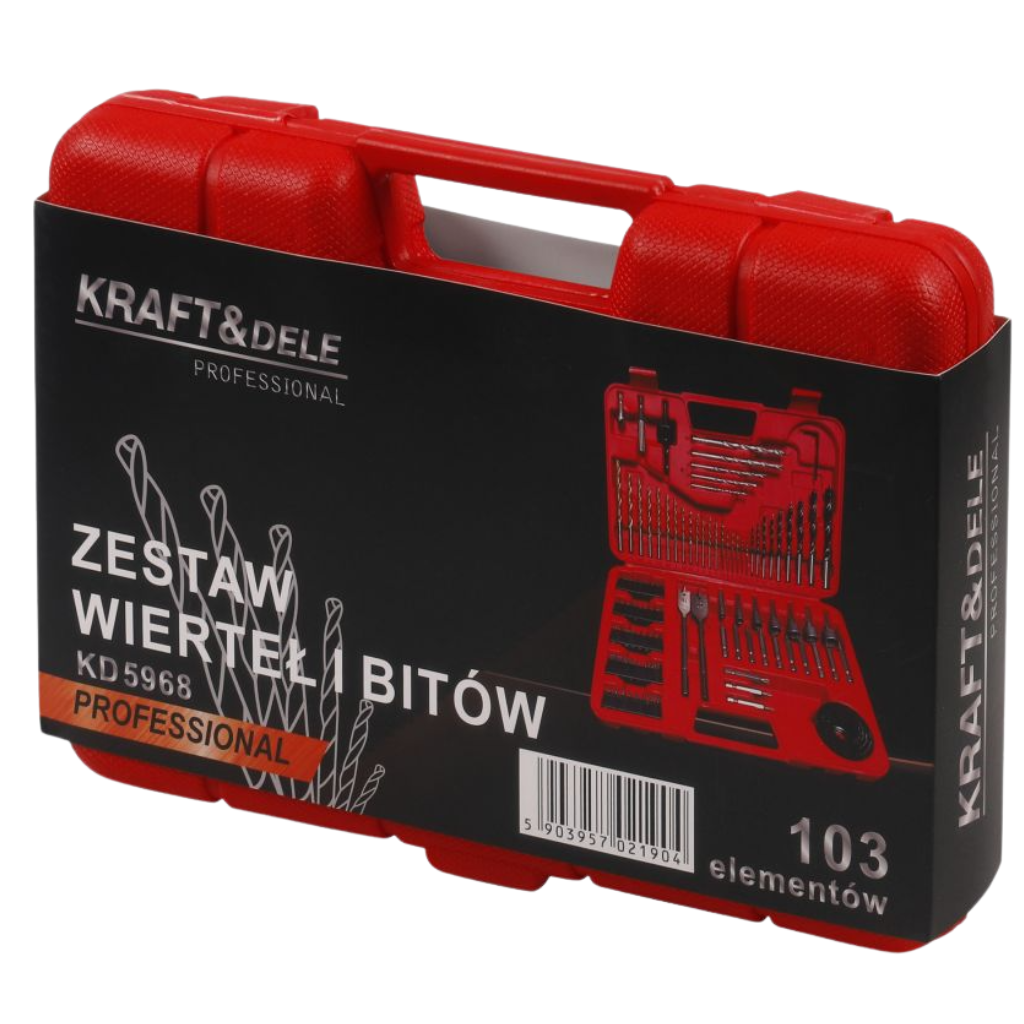 Zestaw wierteł i bitów Kraft&Dele KD5968 103 elementy