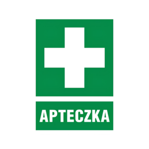 Znak informacyjny BHP APTECZKA 22,5x27,5 ZIO-1