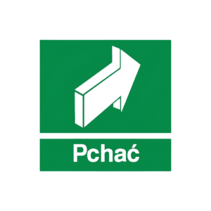 Znak pchać 15x15cm ZE-09