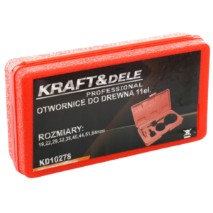Otwornice koronkowe do drewna, g-k w walizce 19-64 mm Kraft&Dele KD10278-4