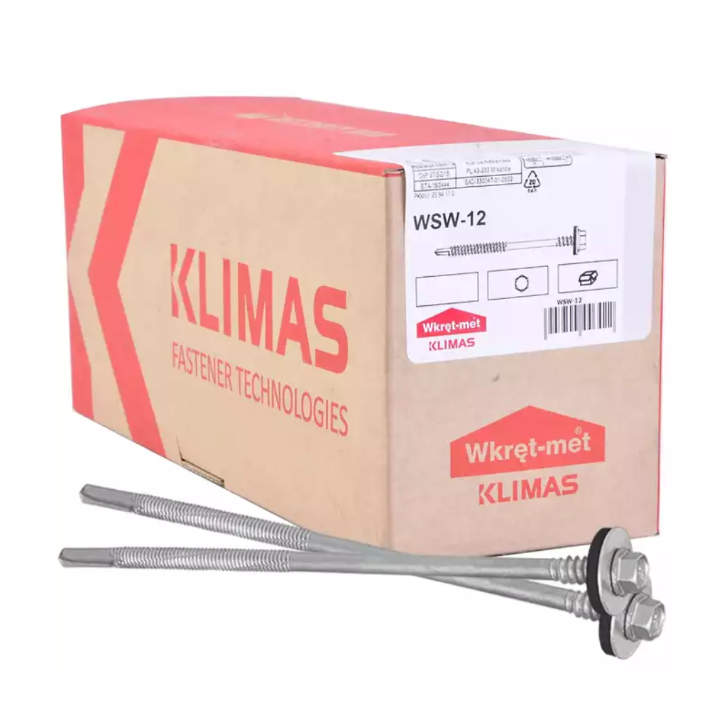 Wkręty do płyt warstwowych z podkładką EPDM WSW-12 5,5x155mm  100szt