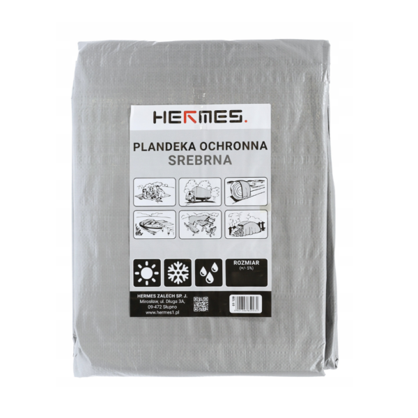 Plandeka ochronna srebrna 120gm2 HERMES