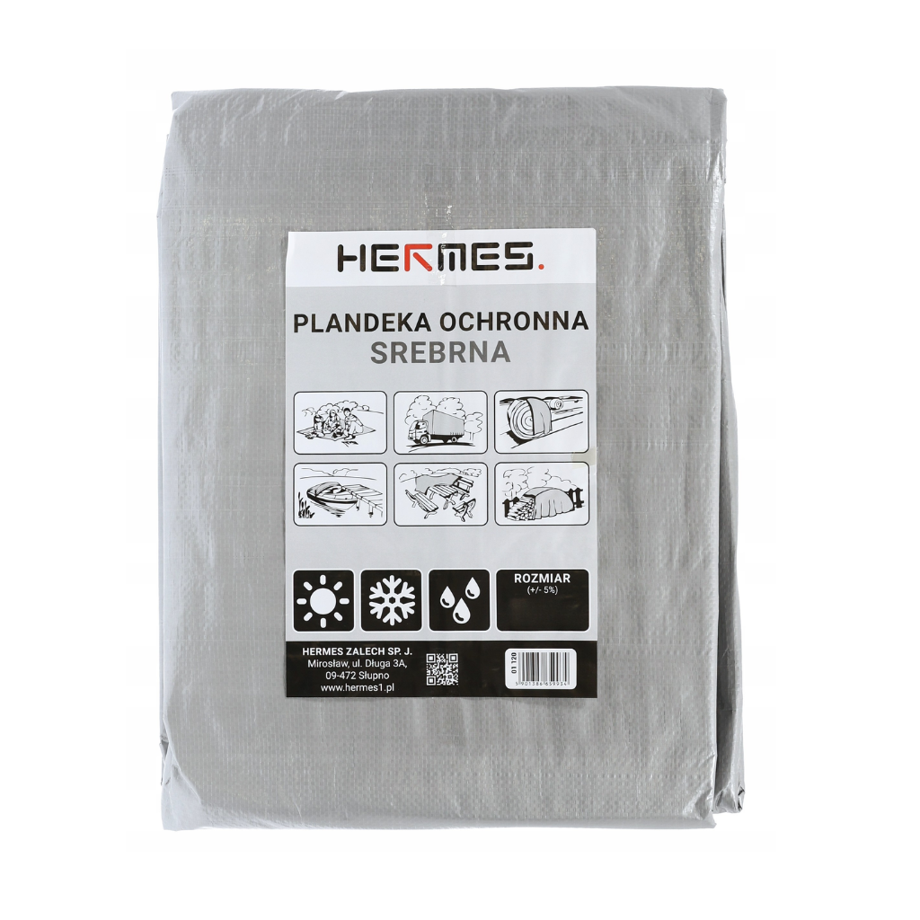 Plandeka ochronna srebrna 120gm2 HERMES