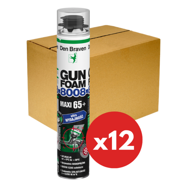 ZESTAW 12x DEN BRAVEN GUNFOAM-8008 Maxi 65