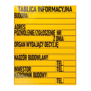 Tablica budowlana informacyjna BTI-22