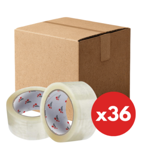 Taśma pakowa mocna bezbarwna 48mmx66m BOX TAPE 36szt